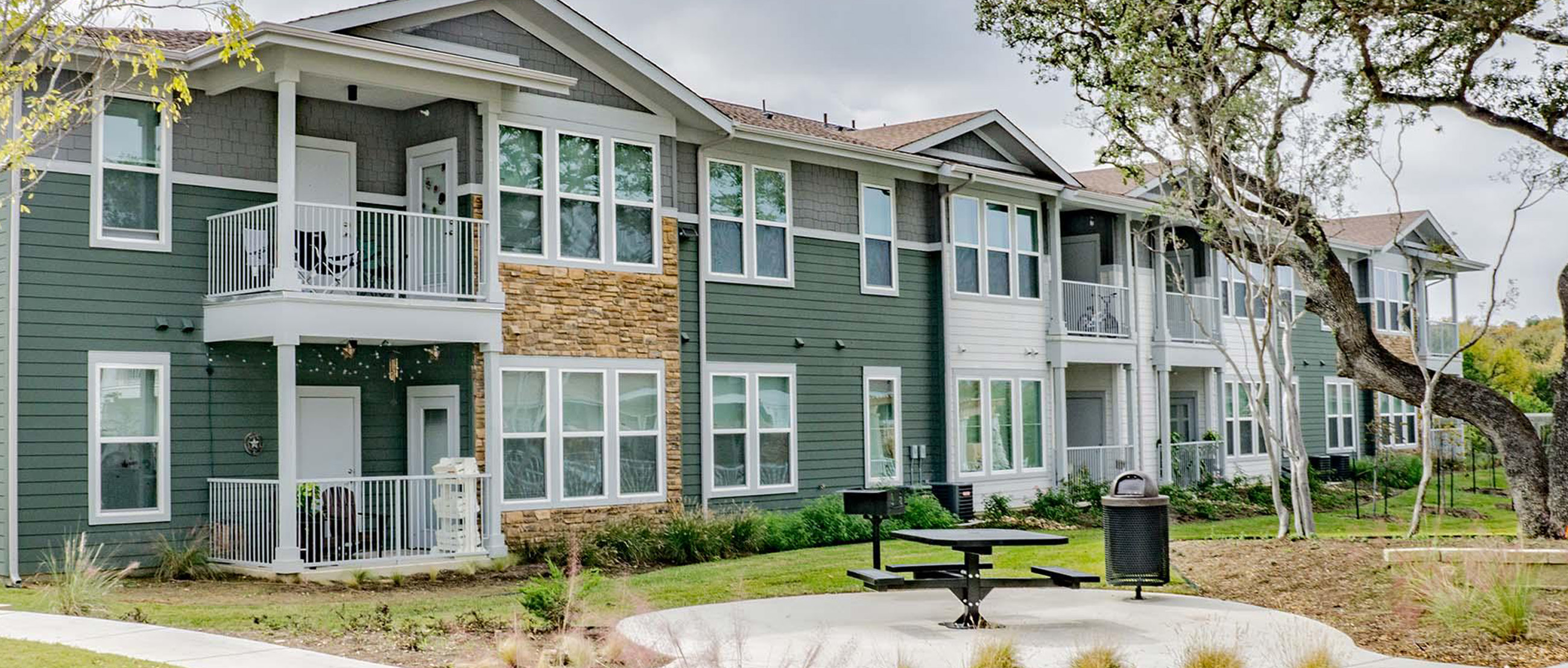 exterior of an apartment building